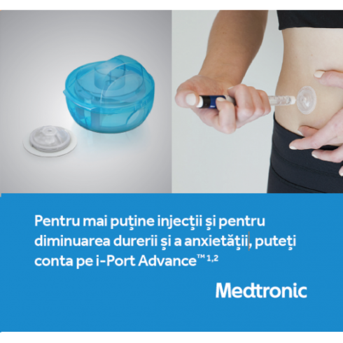 i-Port Advance™ (cutie cu 10 porturi)  administrarea usoara si confortabila a insulinei