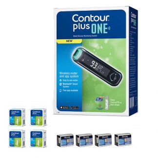 Glucometrul inteligent Contour plus ONE GRATUIT la 200 de Bandelete de testare (4 cutii) + 100 de Ace Microlet (4 cutii)