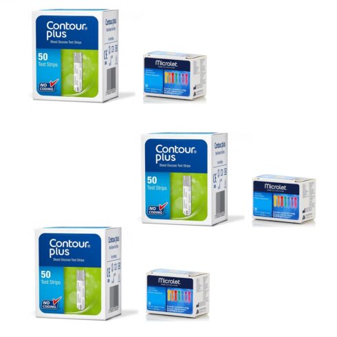 150 Bandelete de testare  + 75 Ace Microlet (Compatibile cu dispozitivele Contour™ Plus si CONTOUR™PLUS ONE)