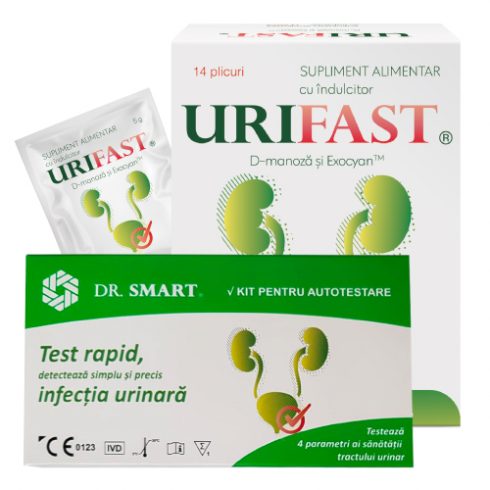 Pachet promotional URIFAST® +1 Test rapid pentru infecții de tract urinar