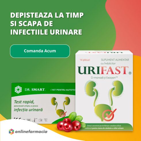 Pachet promotional URIFAST® +1 Test rapid pentru infecții de tract urinar