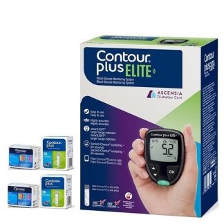 Glucometrul CONTOUR®PLUS ELITE + Bandelete 2 cutii x 50 +50 ace