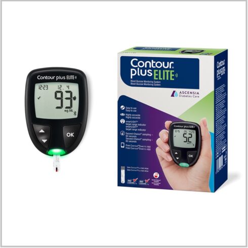 Glucometrul CONTOUR®PLUS ELITE + Bandelete 2 cutii x 50 +50 ace