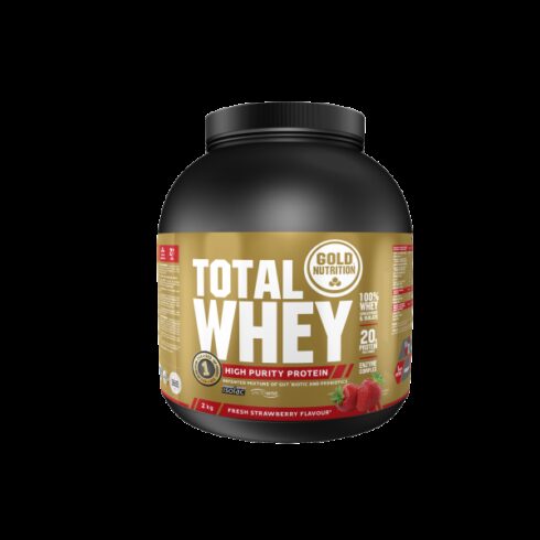 GoldNutrition Total Whey Protein capsuni 2kg