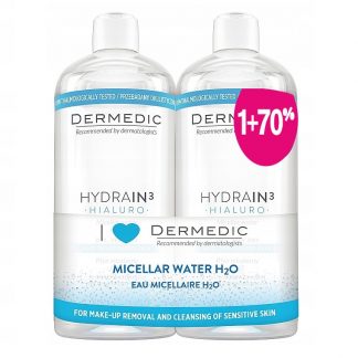 DERMEDIC Promo HYDRAIN3 HIALURO Apa micelara H2O 500ml*2