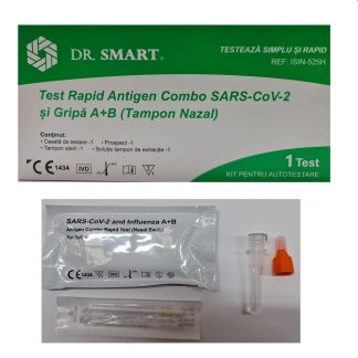 Test rapid antigen combo SARS-CoV-2 și Gripă A+B (Tampon nazal)