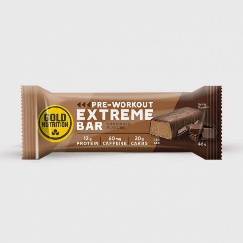 Baton energizant si proteic cu ciocolata, GoldNutrition, Extreme Bar, 46 g