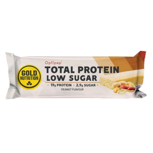 Baton proteic cu alune, Protein Bar Low Sugar, 60 gr, GoldNutrition