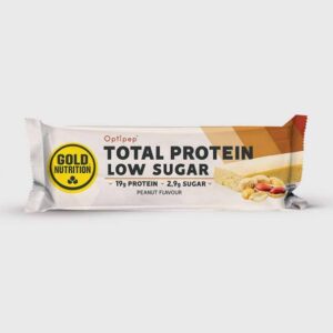 baton proteic cu alune protein bar low sugar 60 gr goldnutrition