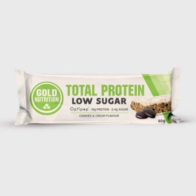 baton proteic cu biscuiti protein bar low sugar goldnutrition 60 g