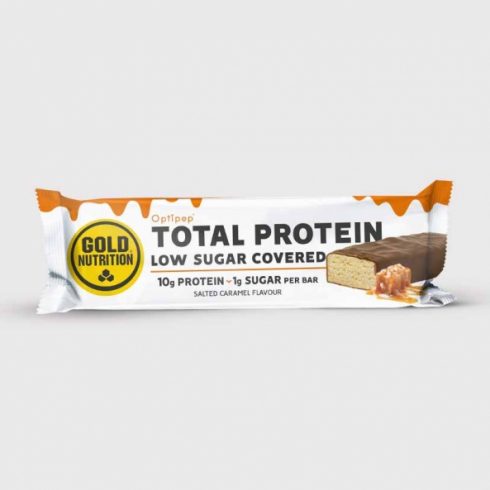 Baton proteic cu caramel sarat Total Protein Bar Low Sugar, GoldNutrition, 30 g