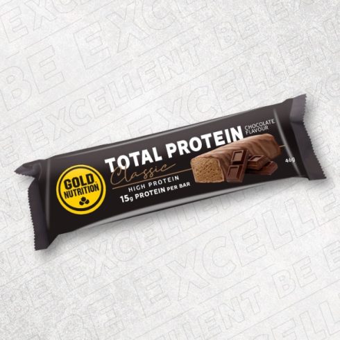 Baton Proteic cu Ciocolata, Total Protein Bar, 46 gr, GoldNutrition