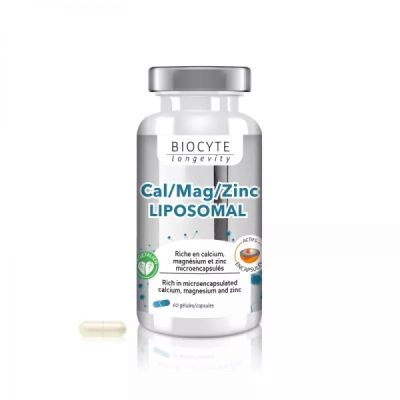 complex de minerale biocyte calciu magneziu zinc lipozomal 60 capsule