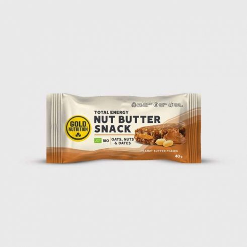 Gustare cu unt de arahide, Bio Nut Butter Snack, GoldNutrition, 40 g