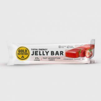 Jeleu energizant cu aroma de capsuni Jelly Bar, GoldNutrition, 30g