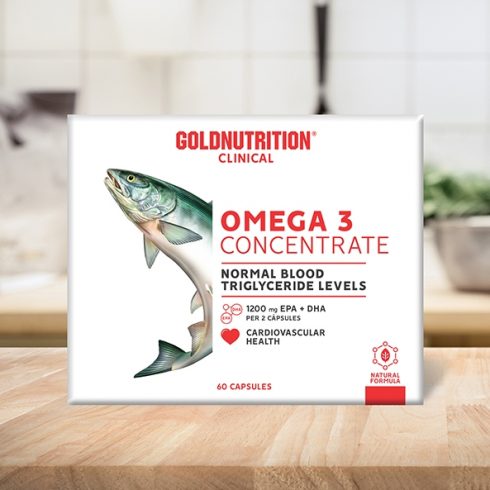 Omega 3 EPA si DHA, GoldNutrition, Clinical Omega 3 Concentrate, 60 capsule