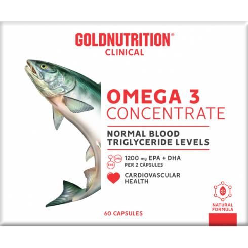 Omega 3 EPA si DHA, GoldNutrition, Clinical Omega 3 Concentrate, 60 capsule