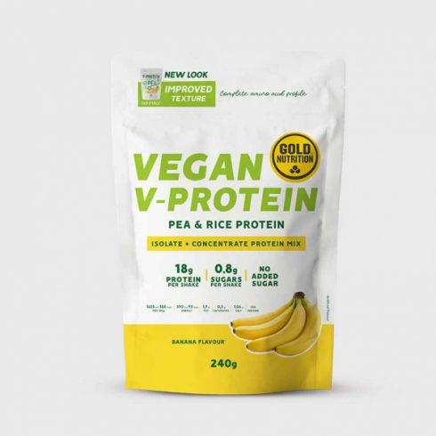 Pudra proteica vegetala, GoldNutrition, V Protein Banane, 240 g