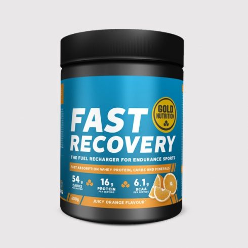 Pudra refacere dupa efort, GoldNutrition, Fast recovery, Portocale, 600 g