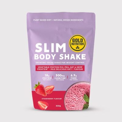 shake proteic pentru slabit cu capsuni slim body goldnutrition 300 g