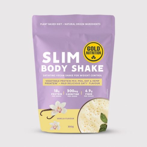 Shake proteic pentru slabit cu vanilie Slim Body, GoldNutrition, 300 g
