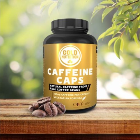 Supliment alimentar cu cafeina, Caffeine Caps, GoldNutrition, 90 capsule vegetale