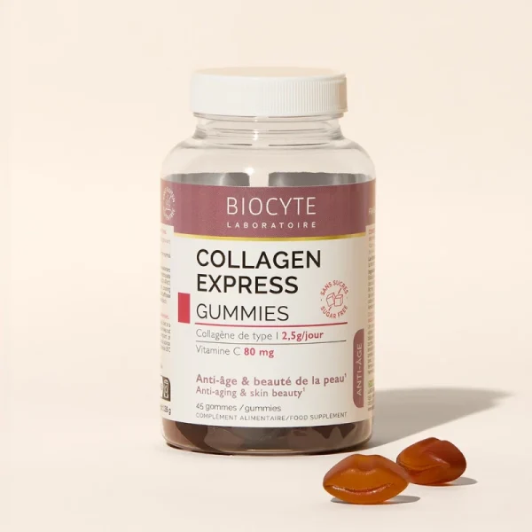 supliment alimentar cu colagen si vitamina c collagen express biocyte 45 jeleuri