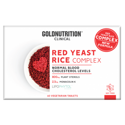 Supliment alimentar cu orez rosu Clinical Red Yeast Rice Complex, GoldNutrition, 60 tablete