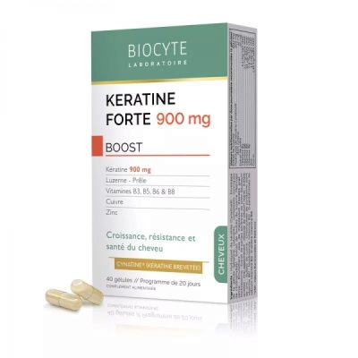 supliment alimentar pe baza de cheratina biocyte keratine forte full spectrum 40 capsule