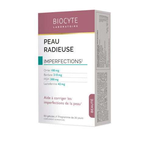 Supliment alimentar pentru acnee, Biocyte, Peau Radieuse, 60 capsule