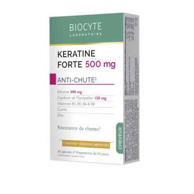 supliment alimentar pentru caderea parului keratine forte anti cadere biocyte 40 capsule