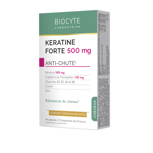 Supliment alimentar pentru caderea parului Keratine Forte anti-cadere, Biocyte, 40 capsule