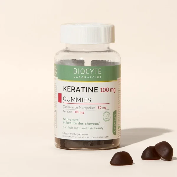 supliment alimentar pentru par keratine gummies biocyte 60 jeleuri