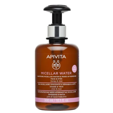 apa micelara demachianta cu trandafir si miere 300 ml apivita