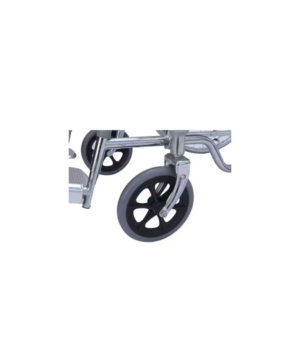 scaun cu rotile cu antrenare manuala cadru din otel si manere sprijin rabatabile dr happy jl901 2