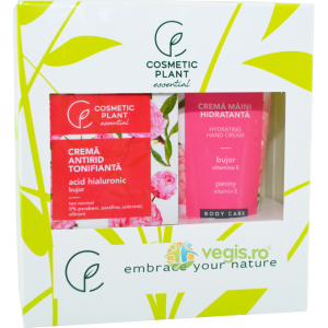 cosmetic plant set essential cu extract de bujor crema antirid tonifianta 50ml