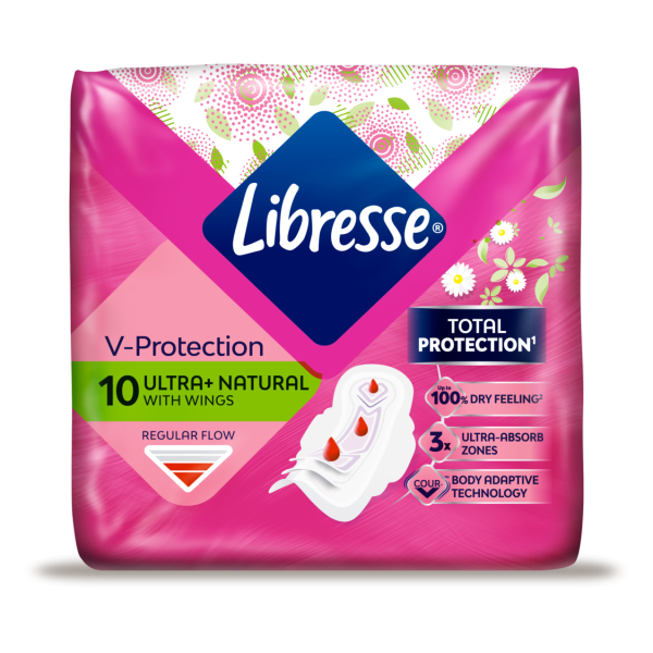 5217509 980278 libresse v protection ultra with wings natural pack x10 ultra pads