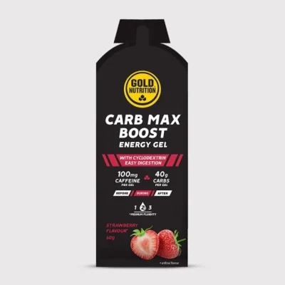 gel energizant carb max boost cu capsuni goldnutrition 60g