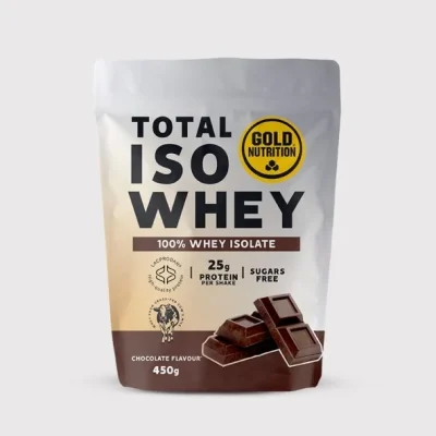 pudra proteica izolat goldnutrition total iso whey ciocolata 450g