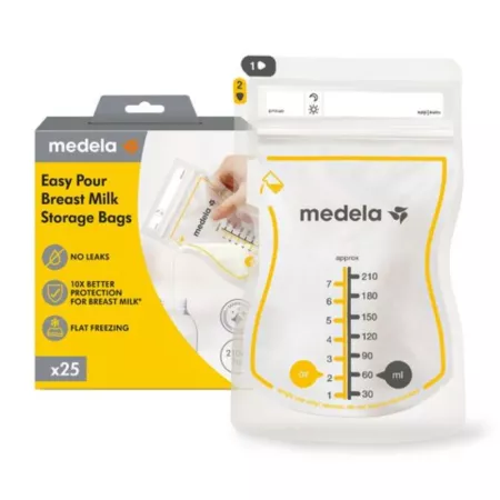 pungi pentru depozitarea laptelui matern 25 x 210 ml medela 5137