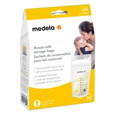 pungi pentru pastrarea laptelui matern 25 buc x 180 ml medela