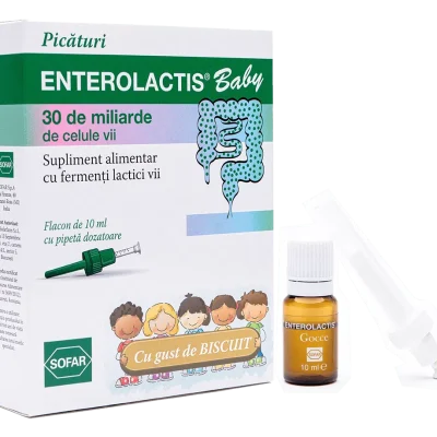 enterolactis baby cu gust de biscuiti