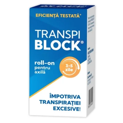 roll on impotriva transpiratiei excesive transpiblock 50 ml zdrovit