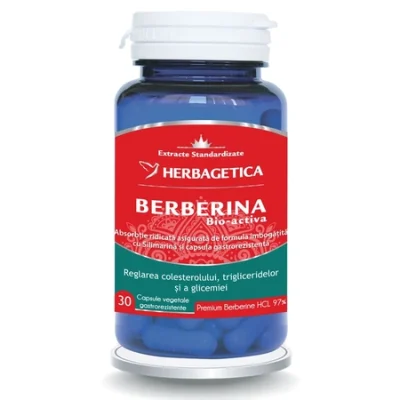 berberina bio activa 30 capsule herbagetica