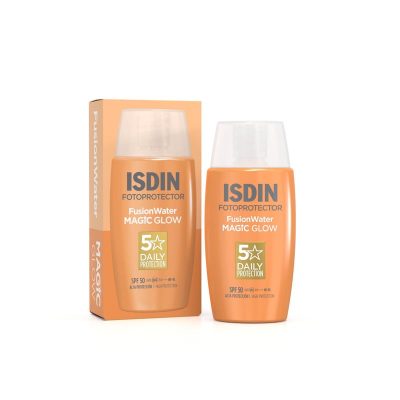 crema de protectie solara pentru fata cu spf 50 fotoprotector fusion water magic glow 50ml isdin 977569