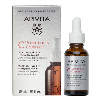 ser corector antirid cu vitamina c bee tech c15 30 ml apivita 495422