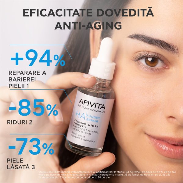 ser reparator cu acid hialuronic bee tech ha5 30 ml apivita 651447