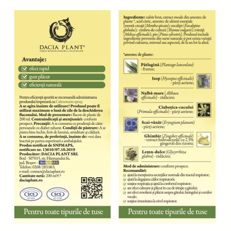 calmotusin sirop 200 ml dacia plant2