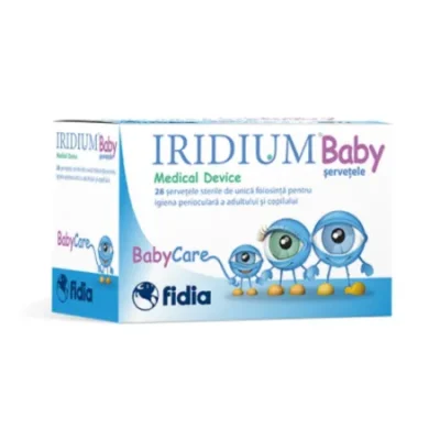 servetele oculare iridium baby 28 bucati biosooft