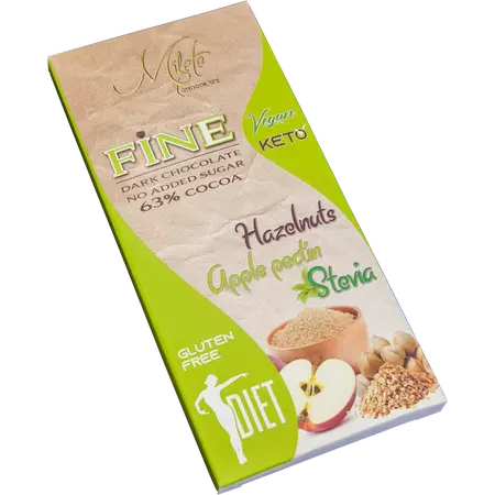 milete fine dark chocolate apple sugar free vegan 80 g 2442